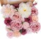 Rose Artificial Flower Combo – Pink Silk Roses with Stems for DIY Bridal Bouquets, Wedding Centerpieces, Table Arrangements, Party, Baby Shower & Home Décor (Champagne Pink)